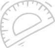 Decoration that symbolize a protractor